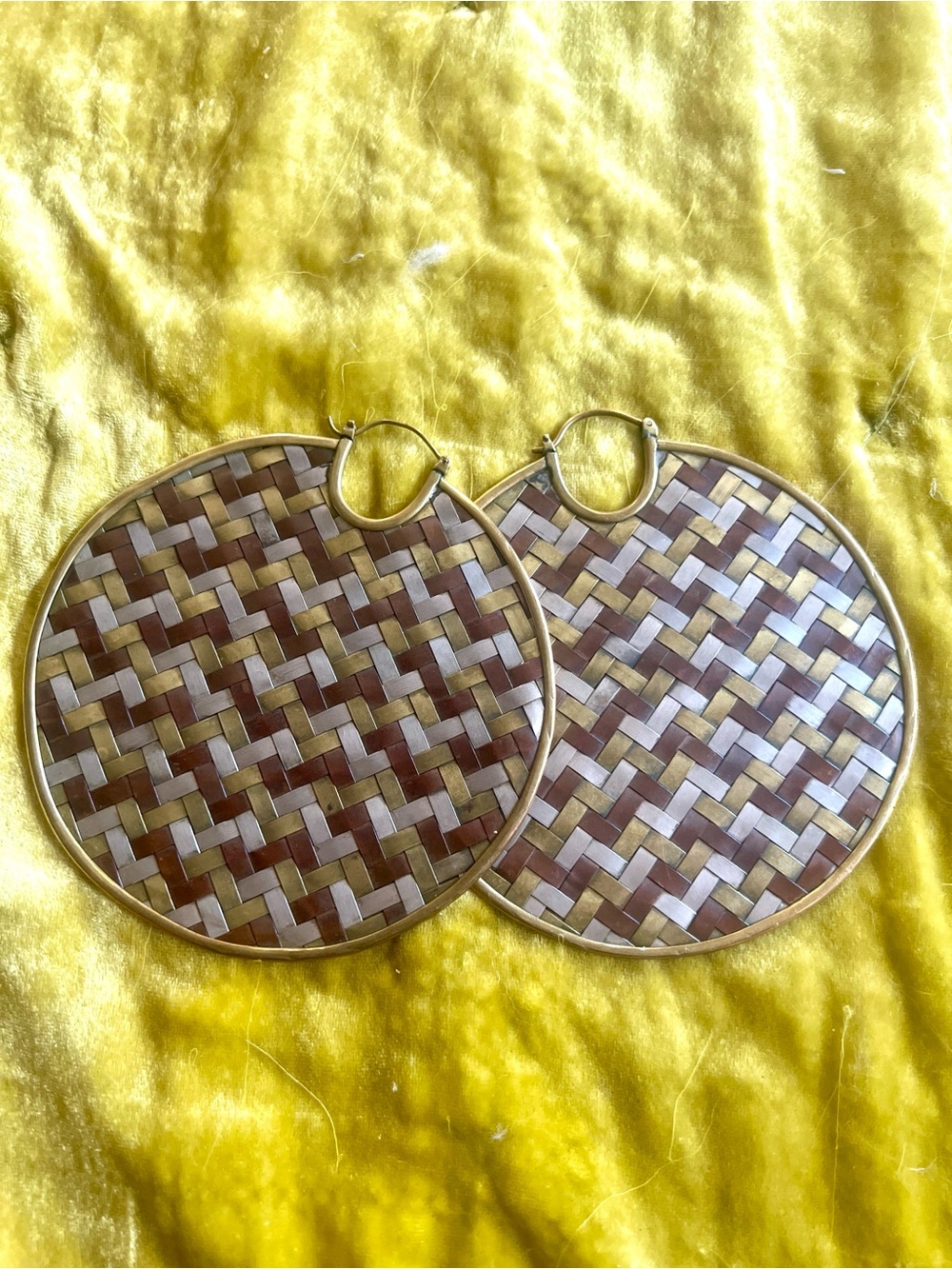 Maya Jewelry "Nile" 4-inch Woven Rare Earrings